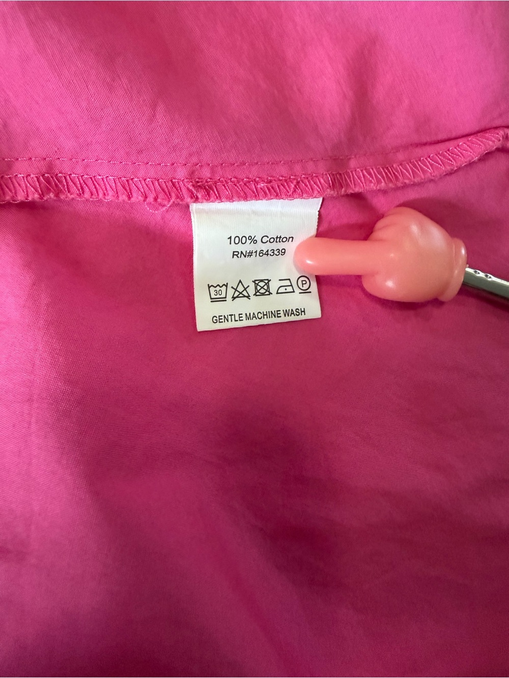 Alice Bow Back Cotton Babydoll Minidress by Petal & Pup  Barbie pink size L - Picture 8 of 8